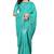 Light blue embroidered georgette saree with blouse