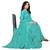 Light blue embroidered georgette saree with blouse