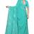 Light blue embroidered georgette saree with blouse