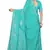 Light blue embroidered georgette saree with blouse
