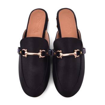 Midnight Black Beaded Loafers 1