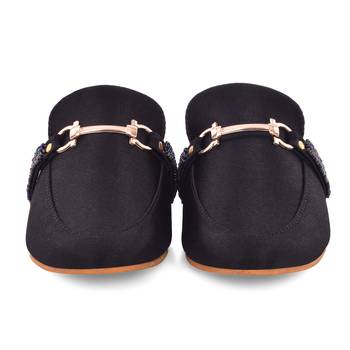 Midnight Black Beaded Loafers 2