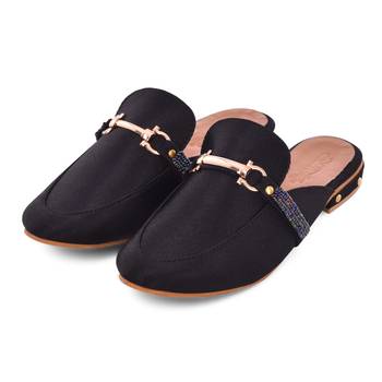 Midnight Black Beaded Loafers 3