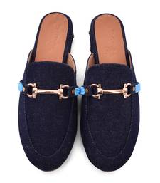 Blue Denim Loafers solid 1 pair of loafer
