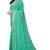 Green embroidered georgette saree with blouse