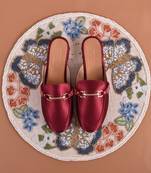 Gem Stone Maroon solid 1 pair Loafers