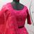Deep Pink thread with sequins embroidered art silk semi stitched Bridal lehenga