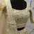 Beige thread with sequins embroidered art silk semi stitched wedding lehenga for bridal