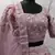 Careys Dusty pink thread with sequins embroidery art silk semi stitched wedding & Party lehenga