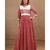 White Linen Printed Gown.