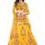 Yellow Embroidered Attractive Party Wear Malay satin Lehenga choli 