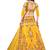 Yellow Embroidered Attractive Party Wear Malay satin Lehenga choli 