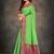 Light green woven banarasi silk saree with blouse