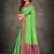 Light green woven banarasi silk saree with blouse