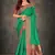 Green woven banarasi silk saree with blouse