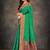 Green woven banarasi silk saree with blouse