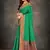 Green woven banarasi silk saree with blouse