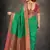 Green woven banarasi silk saree with blouse