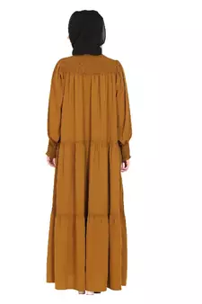 Party wear fashionable Dress -Mustard Brown