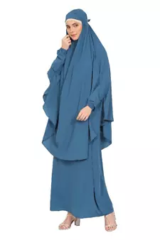 BT- Two Piece Jilbab combo in French Blue
