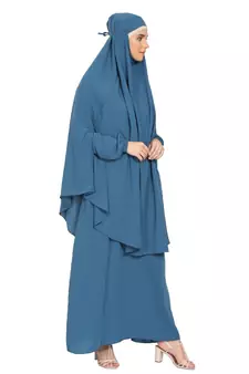 BT- Two Piece Jilbab combo in French Blue