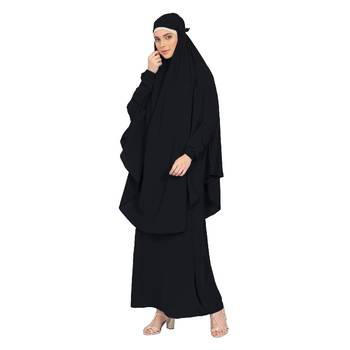 BT- Two Piece Jilbab combo in Black 2