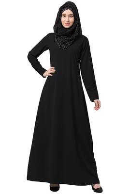 BT- Two Piece Jilbab combo in Black 5
