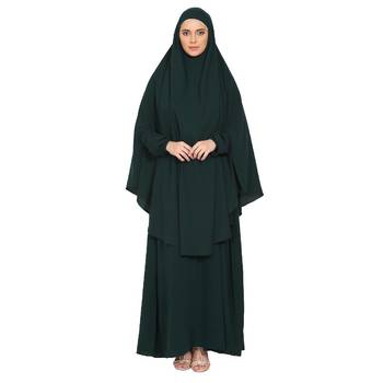 BT- Two Piece Jilbab combo in Bottle Green 1