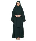 BT- Two Piece Jilbab combo in Bottle Green