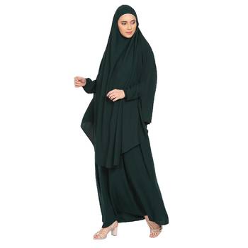 BT- Two Piece Jilbab combo in Bottle Green 2