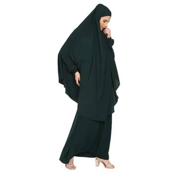 BT- Two Piece Jilbab combo in Bottle Green 3
