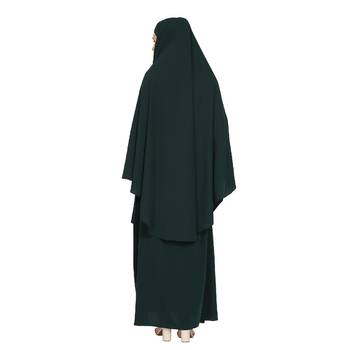 BT- Two Piece Jilbab combo in Bottle Green 4