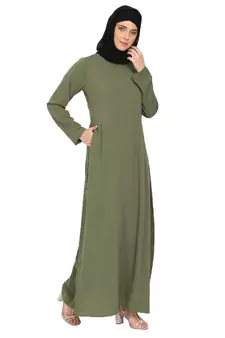 A-line inner abaya- Jade Green
