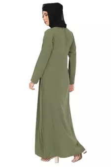 A-line inner abaya- Jade Green