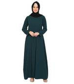 A-line inner abaya- Bottle Green