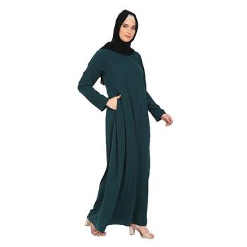 A-line inner abaya- Bottle Green 2