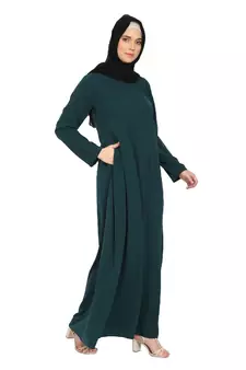 A-line inner abaya- Bottle Green