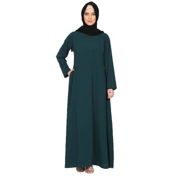 A-line inner abaya- Bottle Green 5