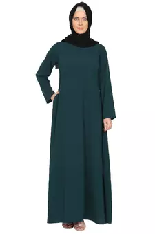 A-line inner abaya- Bottle Green