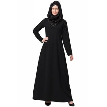 A-line inner abaya-Black 1