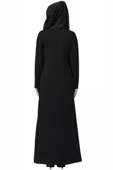 A-line inner abaya-Black