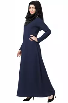 A-line inner abaya-Navy Blue