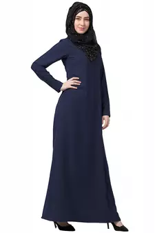 A-line inner abaya-Navy Blue