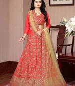 Tomato Red Colour Dulhan Lehenga Choli , Wedding Lehenga Choli, Party Wear Dress