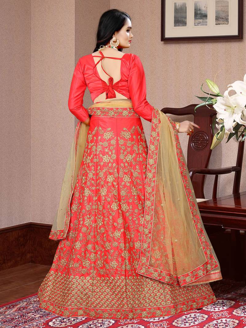 red colour ka dulhan lehenga