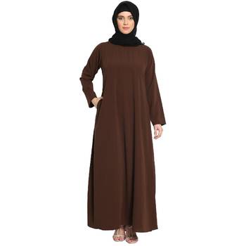 A-line inner abaya- Dark Brown 1