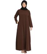 A-line inner abaya- Dark Brown