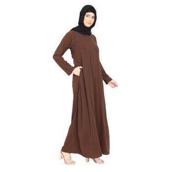 A-line inner abaya- Dark Brown 2
