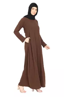 A-line inner abaya- Dark Brown