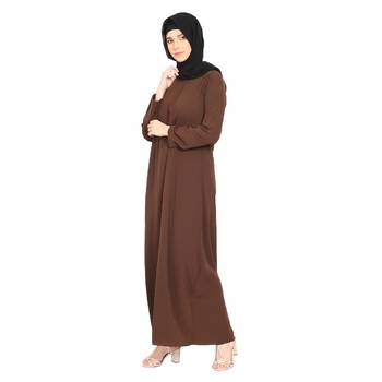 A-line inner abaya- Dark Brown 3